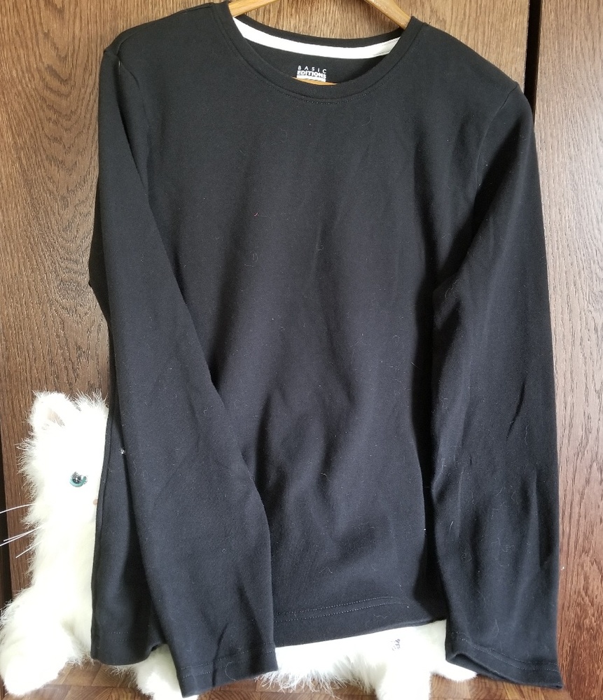 Basic Editions Black Long Sleeve Tee - image 1